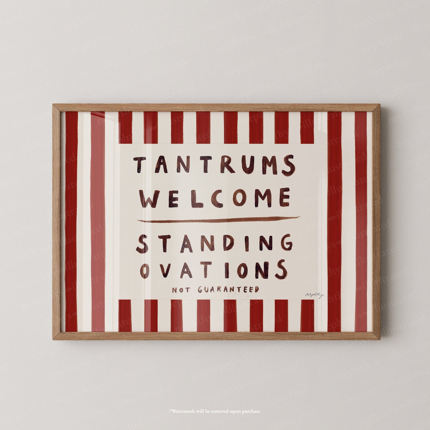 Tantrums welcome
