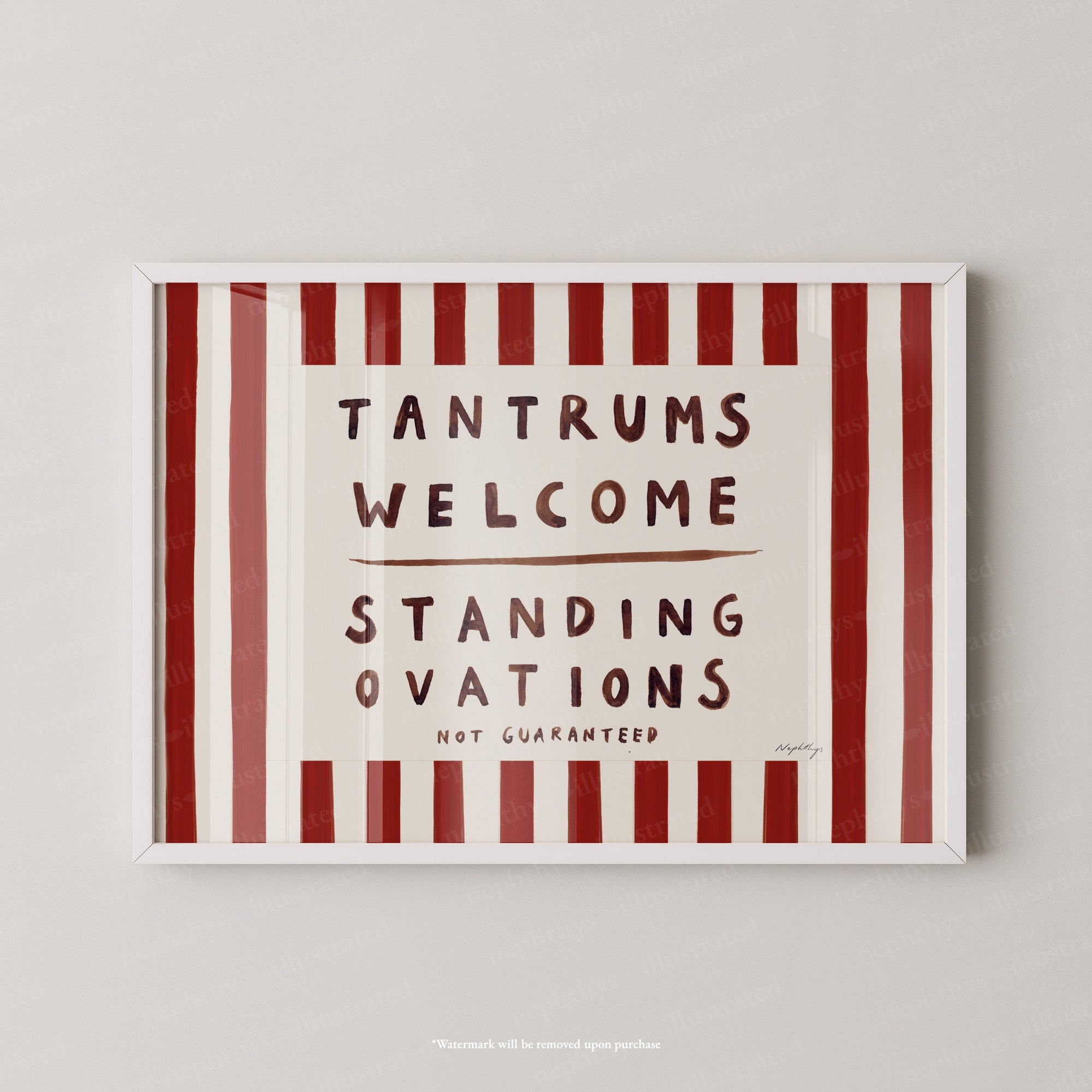 Tantrums welcome