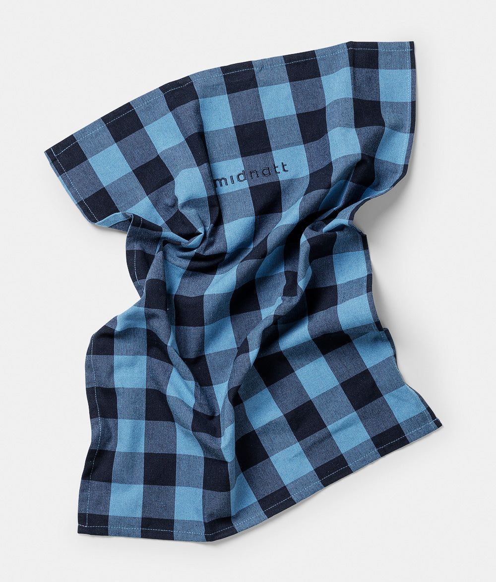 Tea Towel Checked Blue