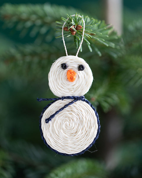 IKHETHA: Handwoven Snowman Christmas Decoration