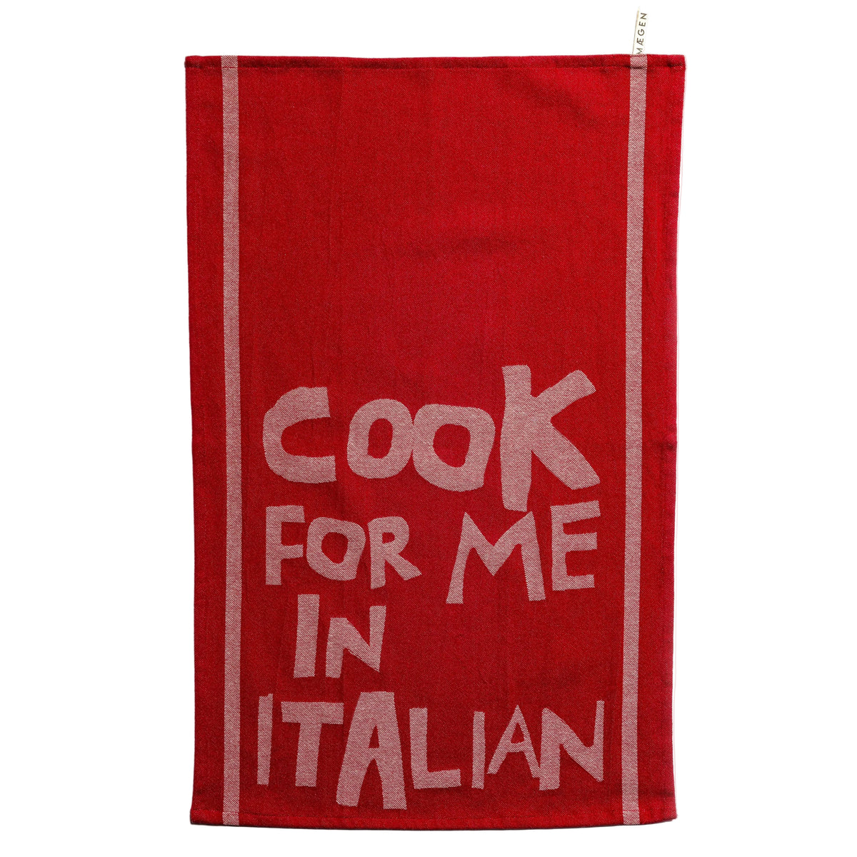 Tea Towel - Red - 'Cook for Me in Italian'