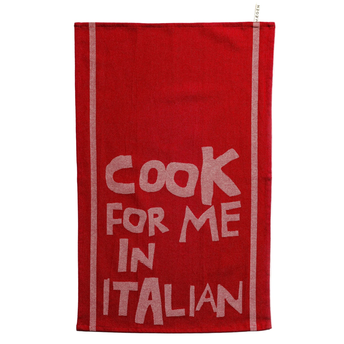 Tea Towel - Red - 'Cook for Me in Italian'