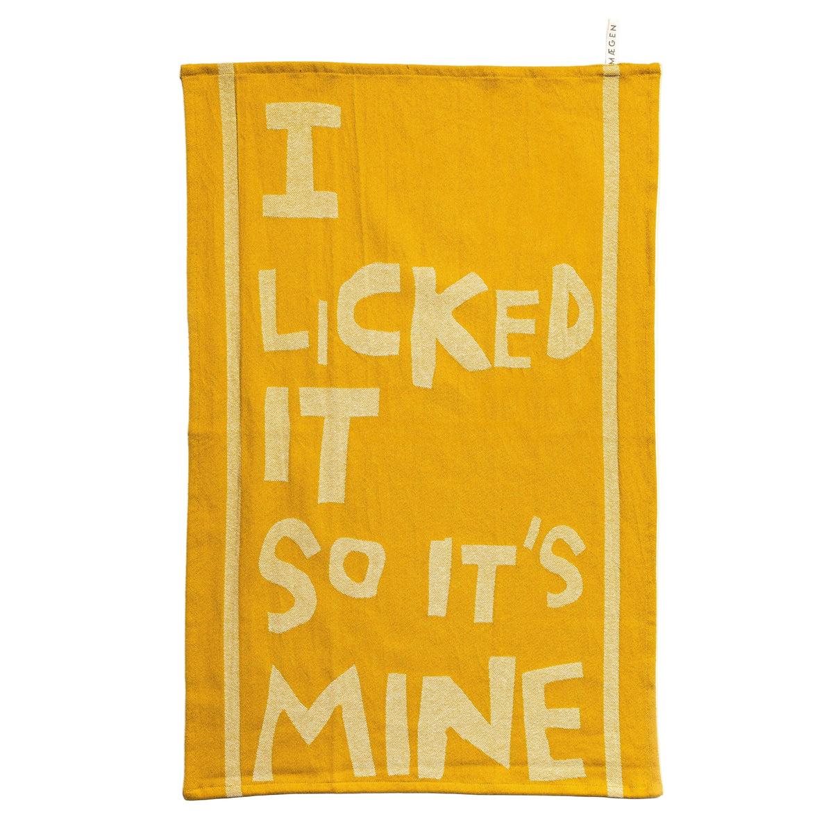 Tea Towel - Chartreuse - 'I Licked It So It's Mine'