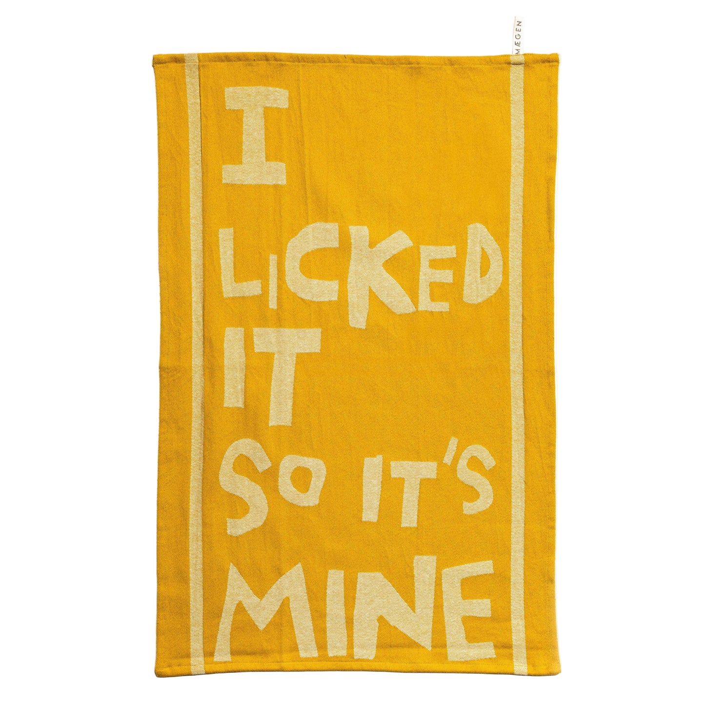 Tea Towel - Chartreuse - 'I Licked It So It's Mine'