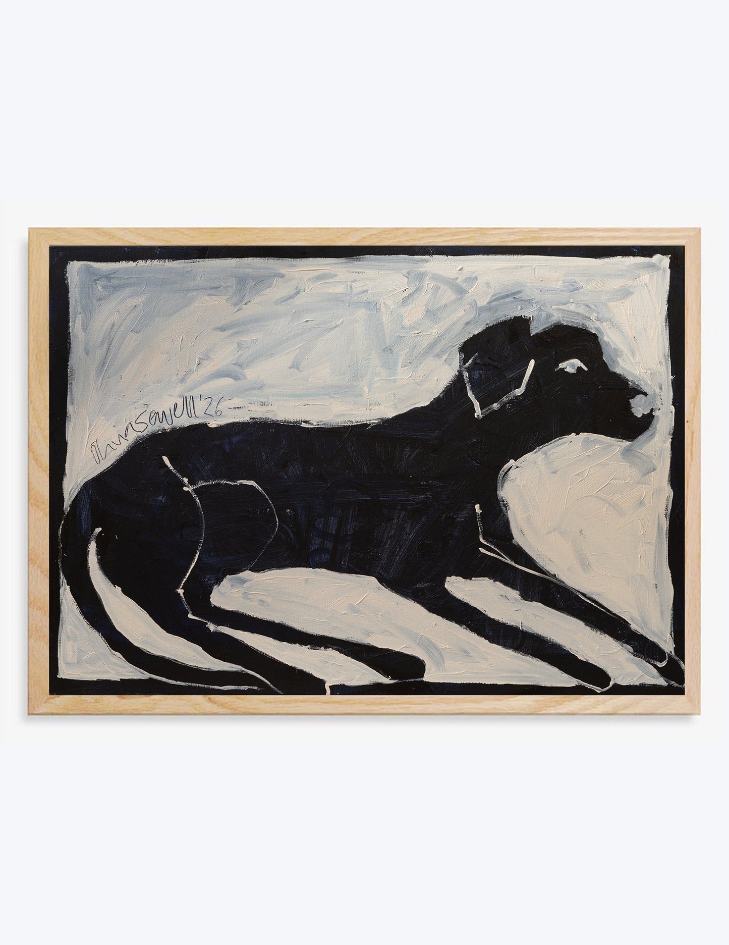 The Black Labrador Print
