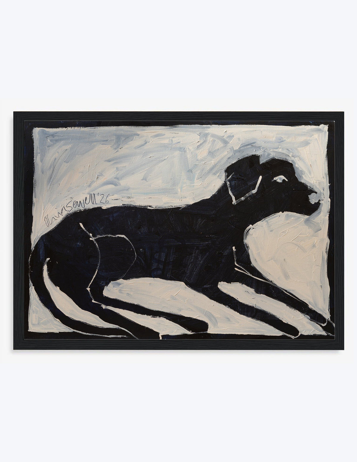 The Black Labrador Print