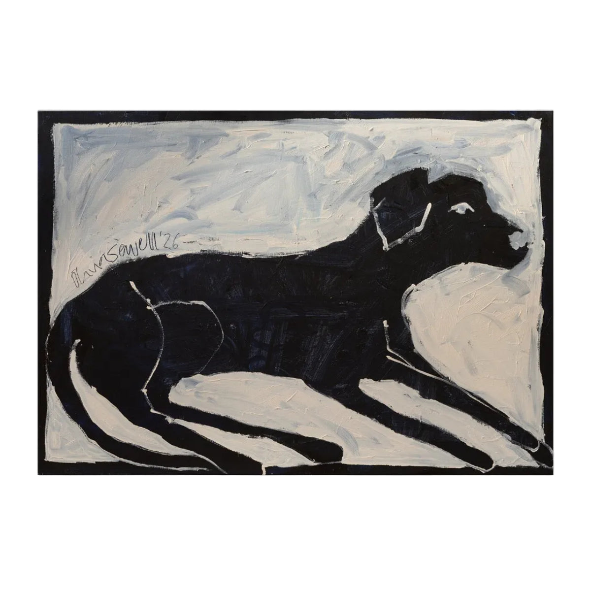 The Black Labrador Print