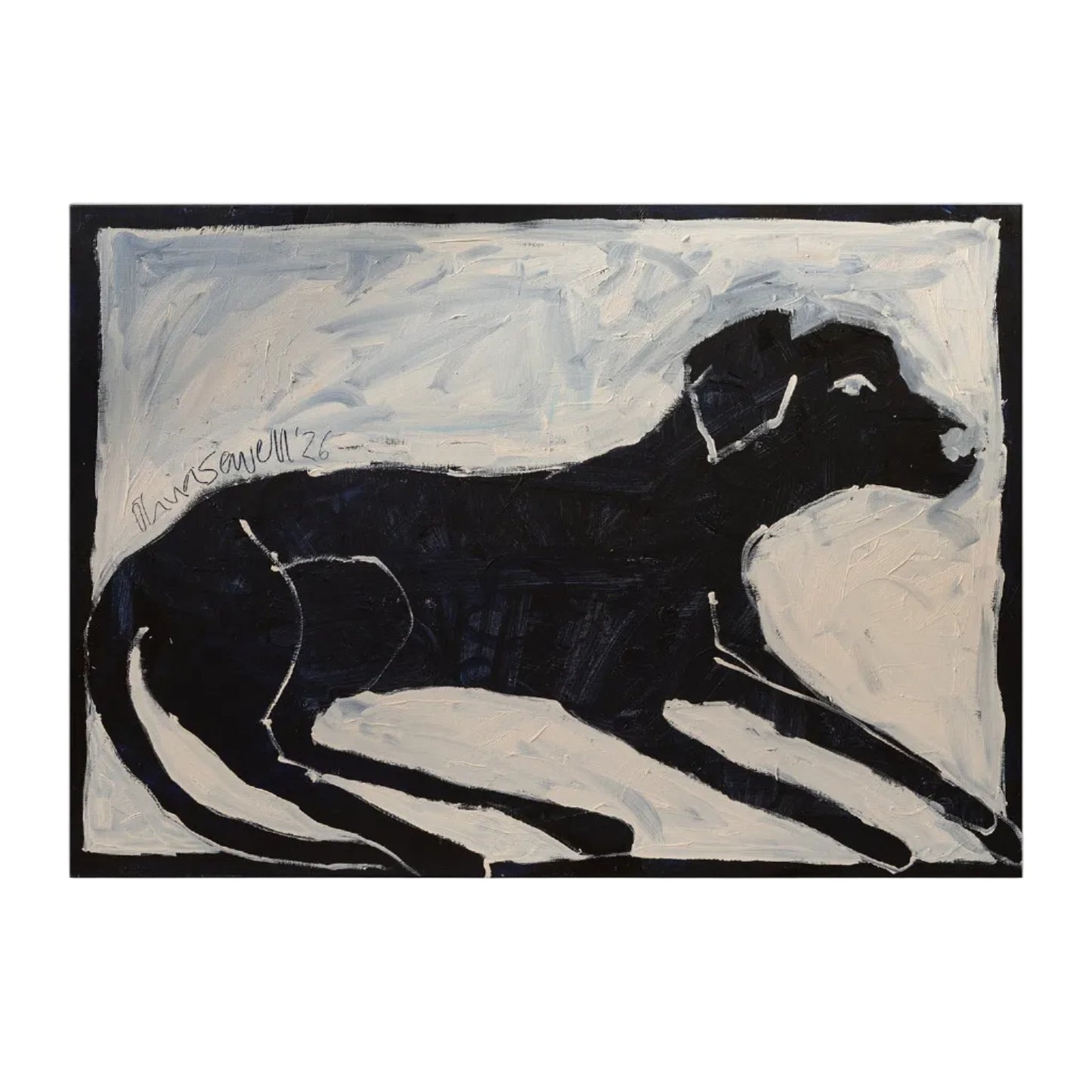 The Black Labrador Print