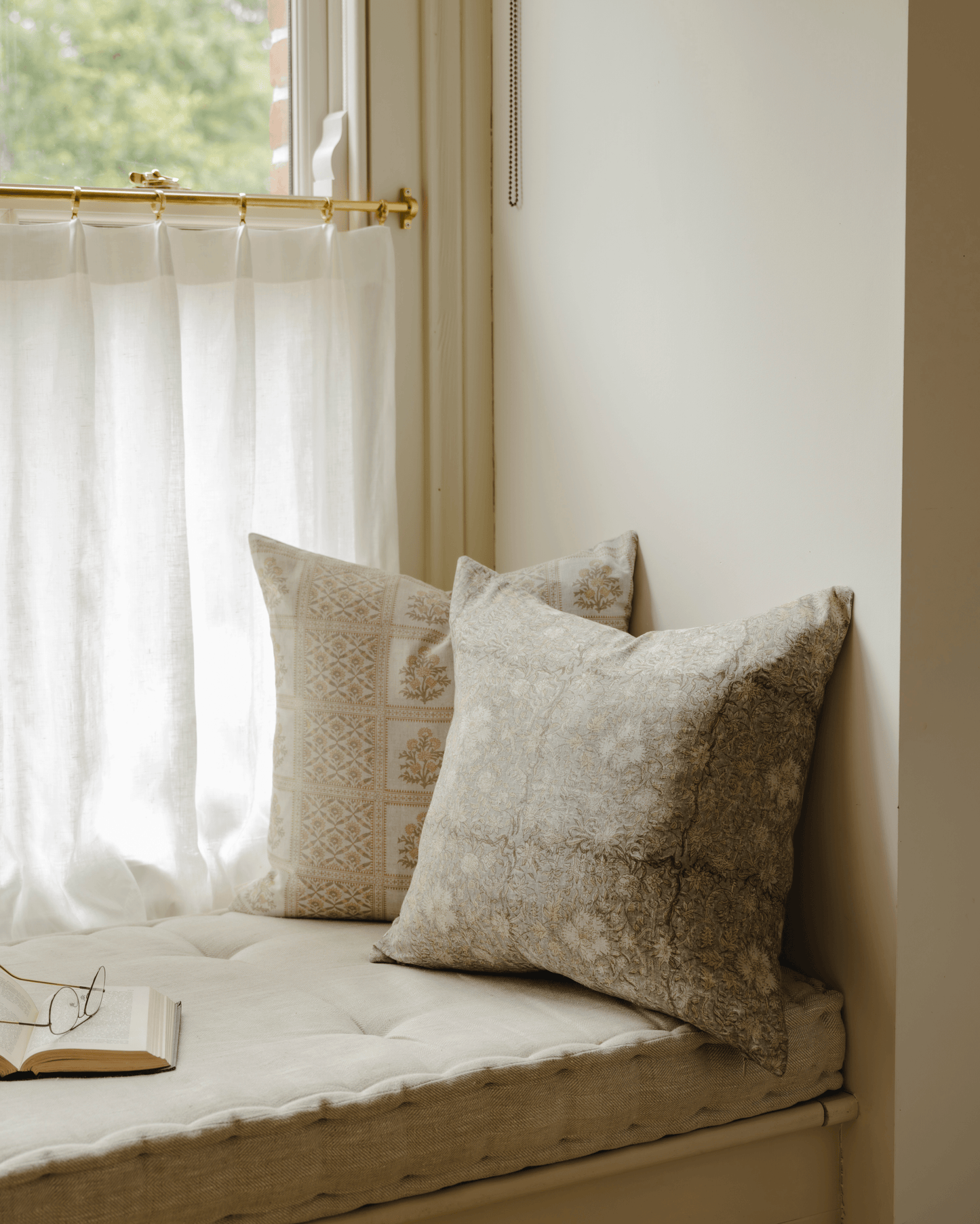 The Lyra Block Print Cushion