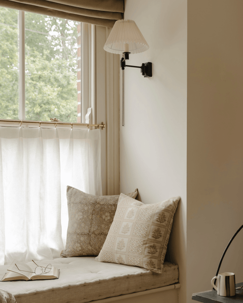 The Lyra Block Print Cushion
