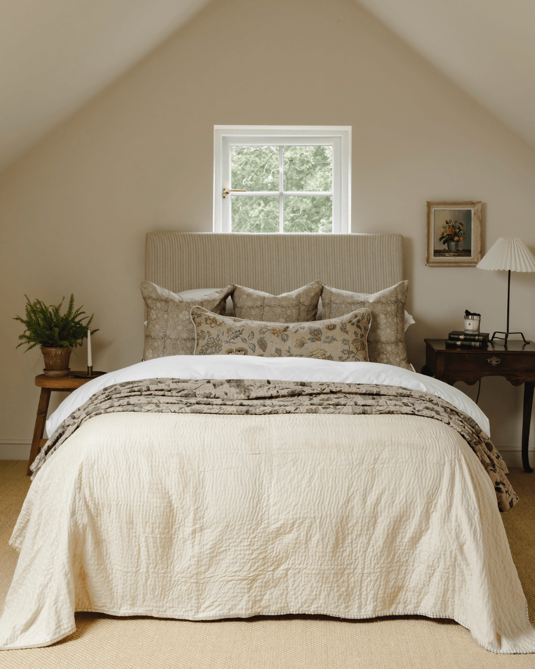 The Moon Garden Kantha Throw