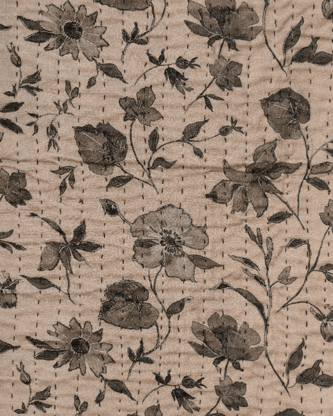 The Moon Garden Kantha Throw
