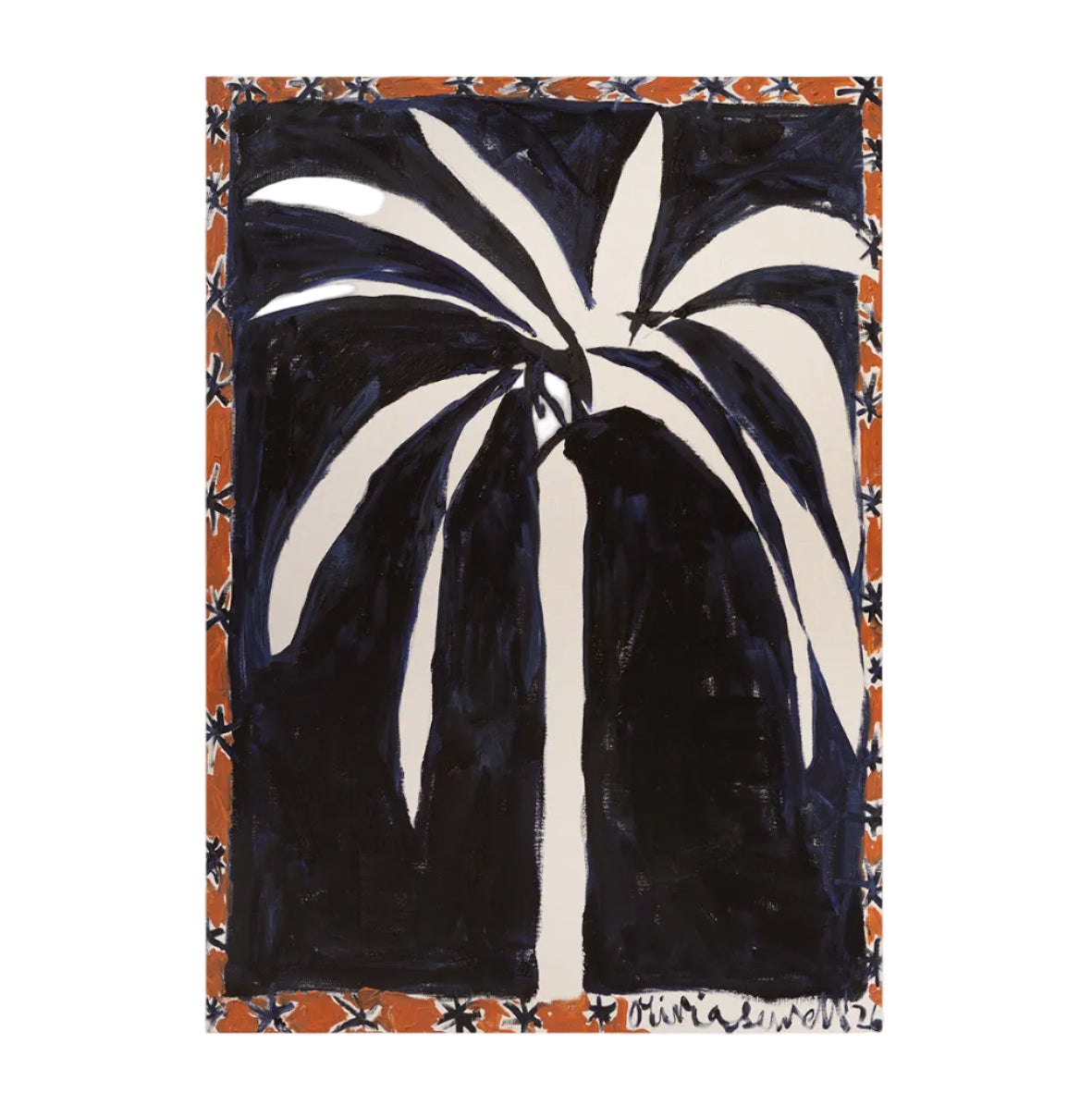 The Midnight Palm Print