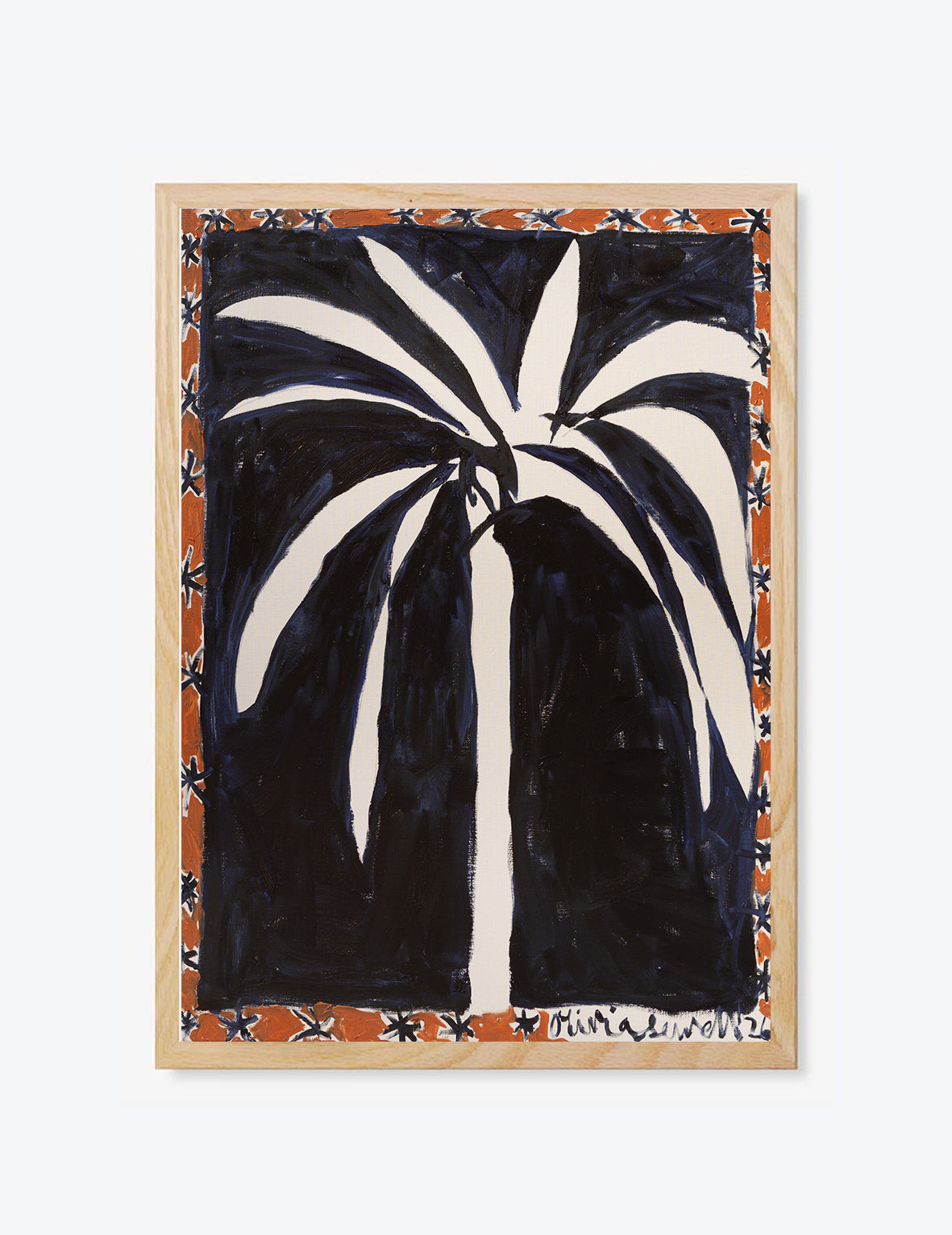 The Midnight Palm Print
