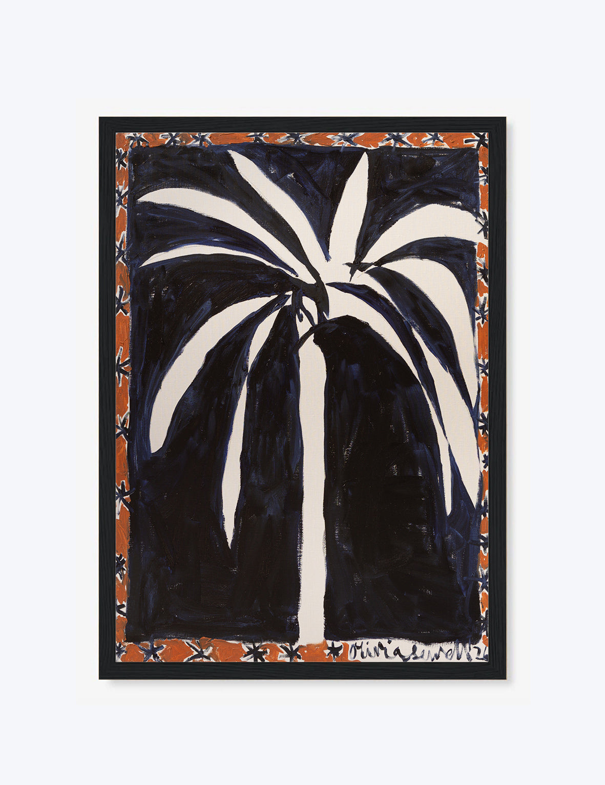 The Midnight Palm Print