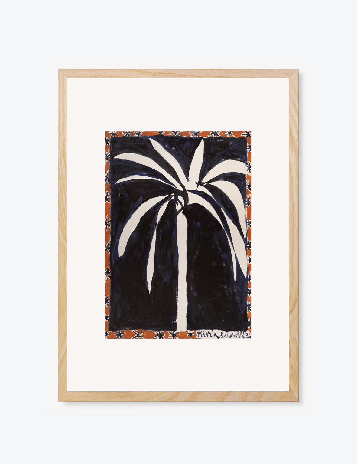 The Midnight Palm Print