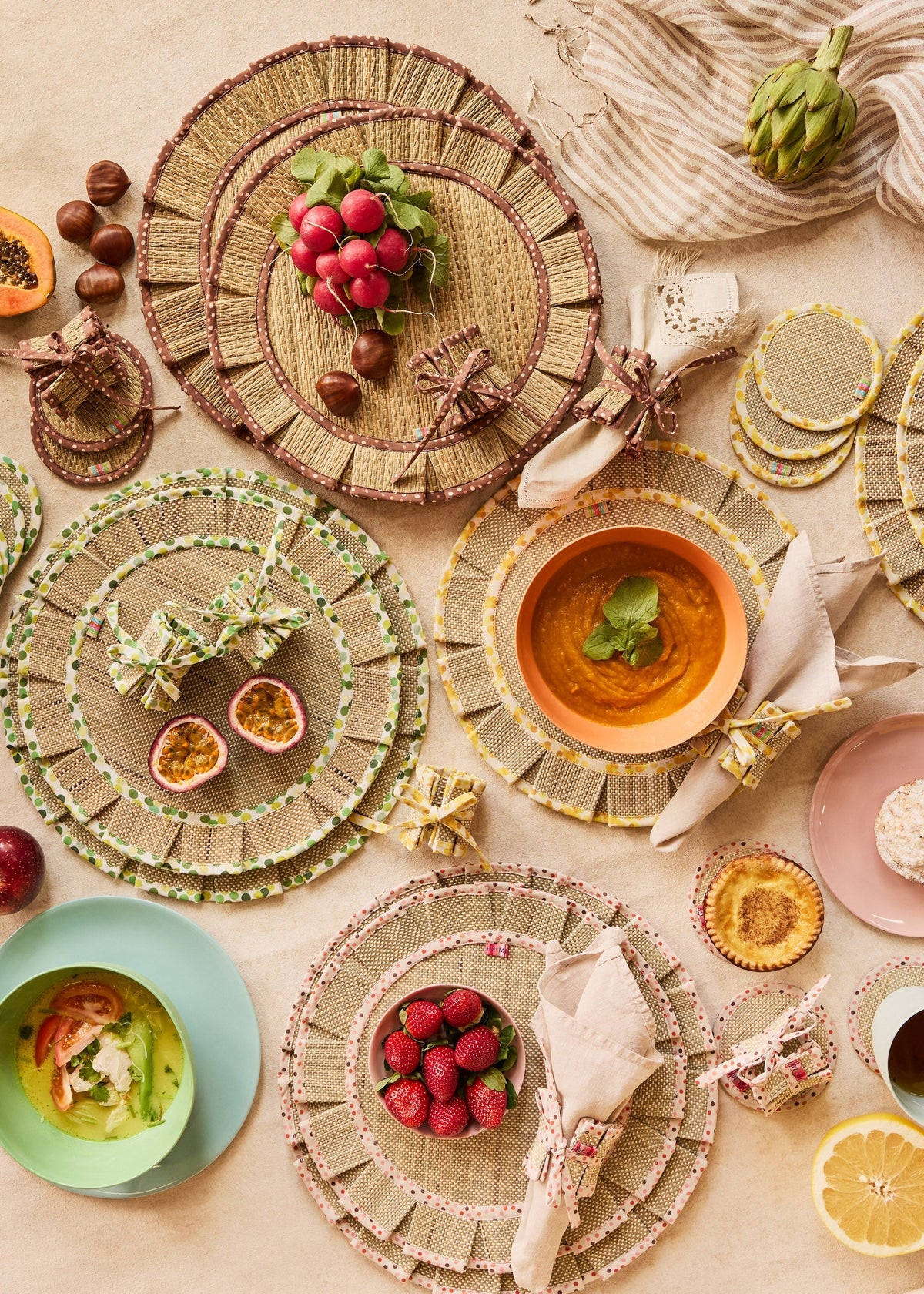 Golden The Social Set Placemats - Medium - Set Of 4