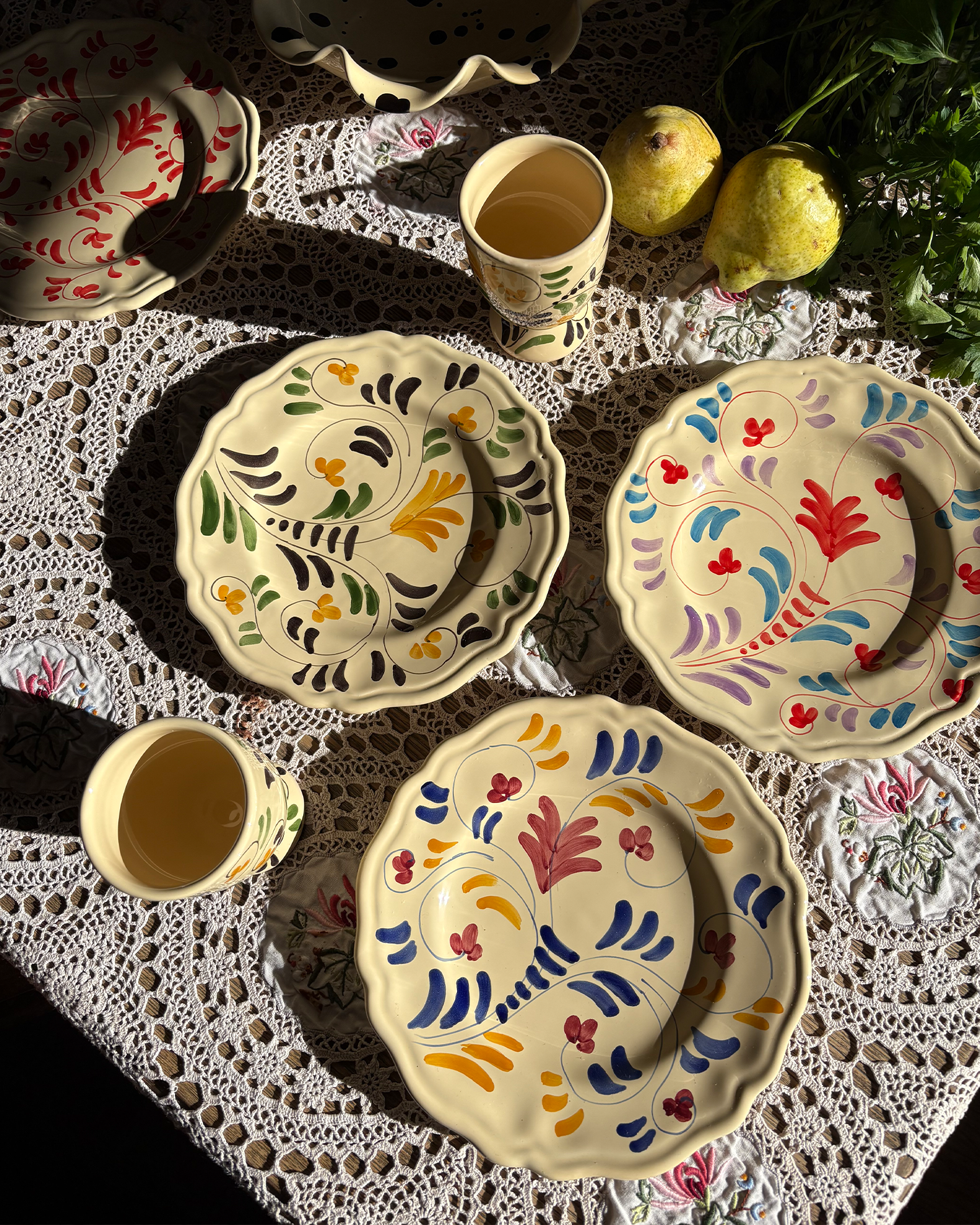 The Vines Holiday Antipasto plate Set of 4