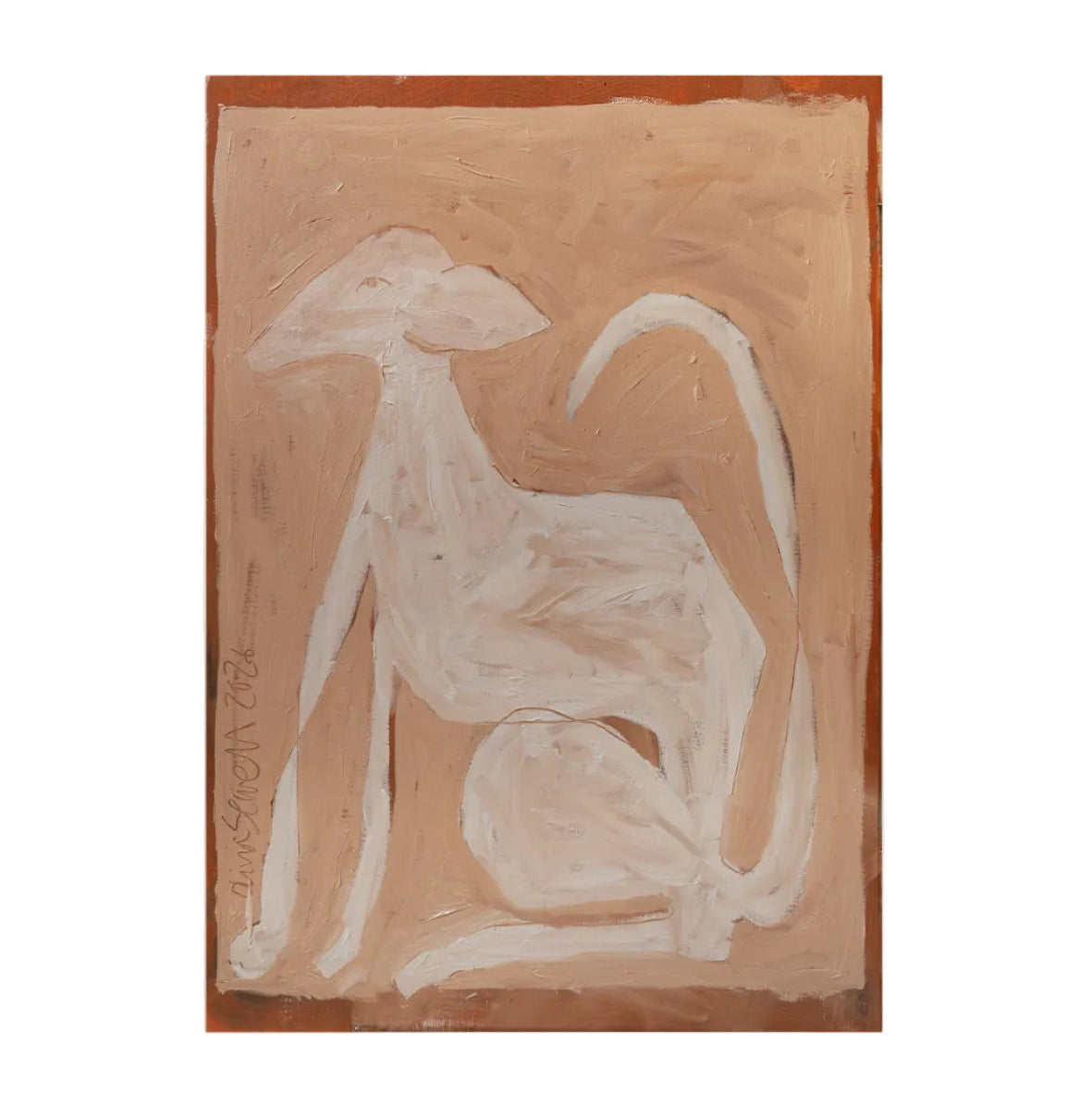 The Pink Whippet Print