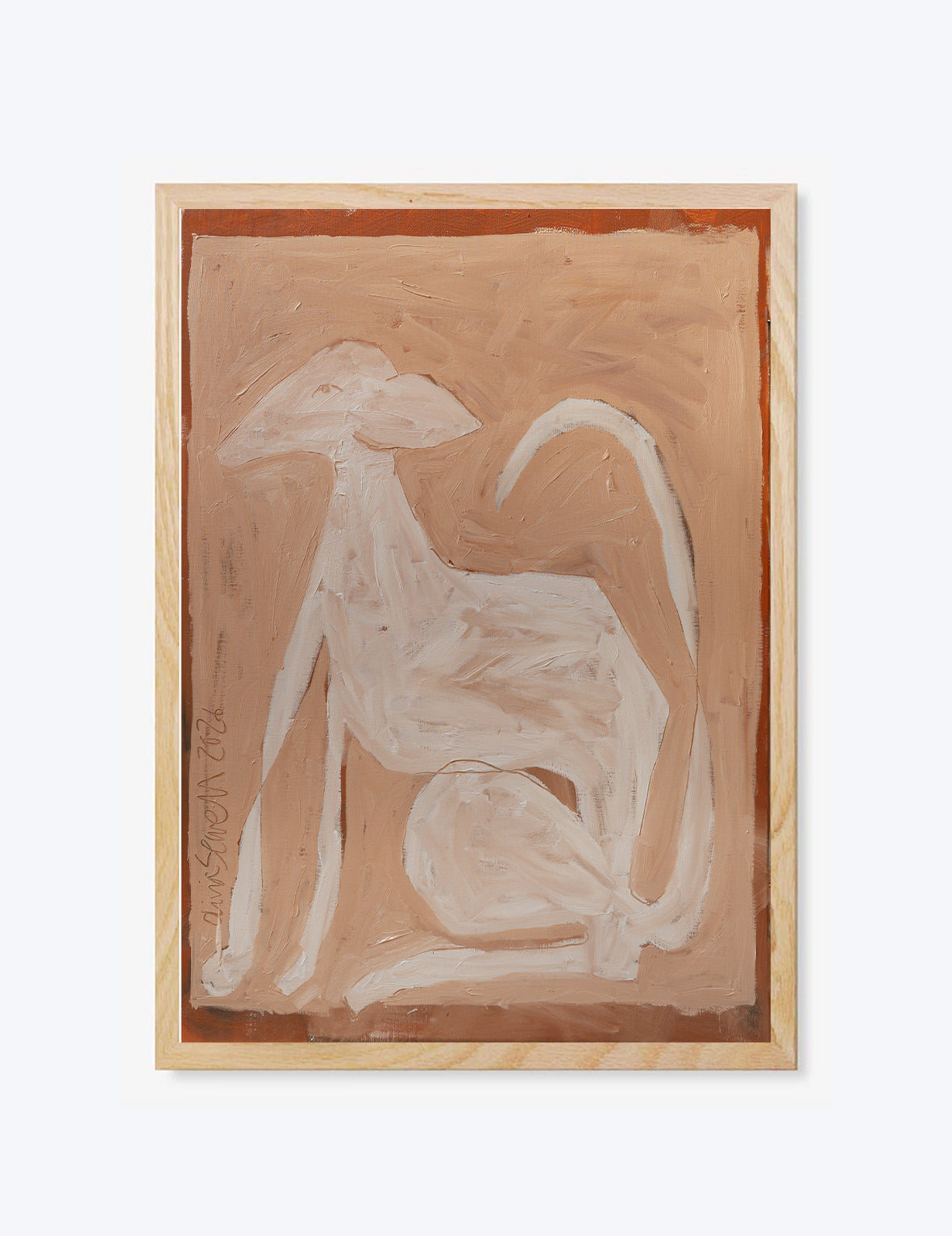 The Pink Whippet Print