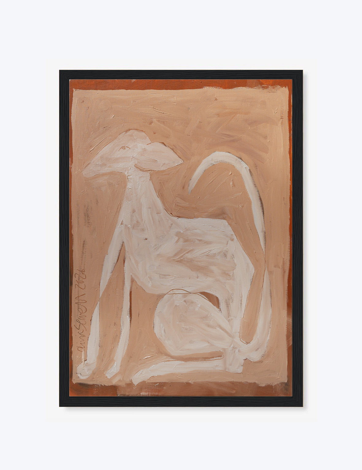 The Pink Whippet Print