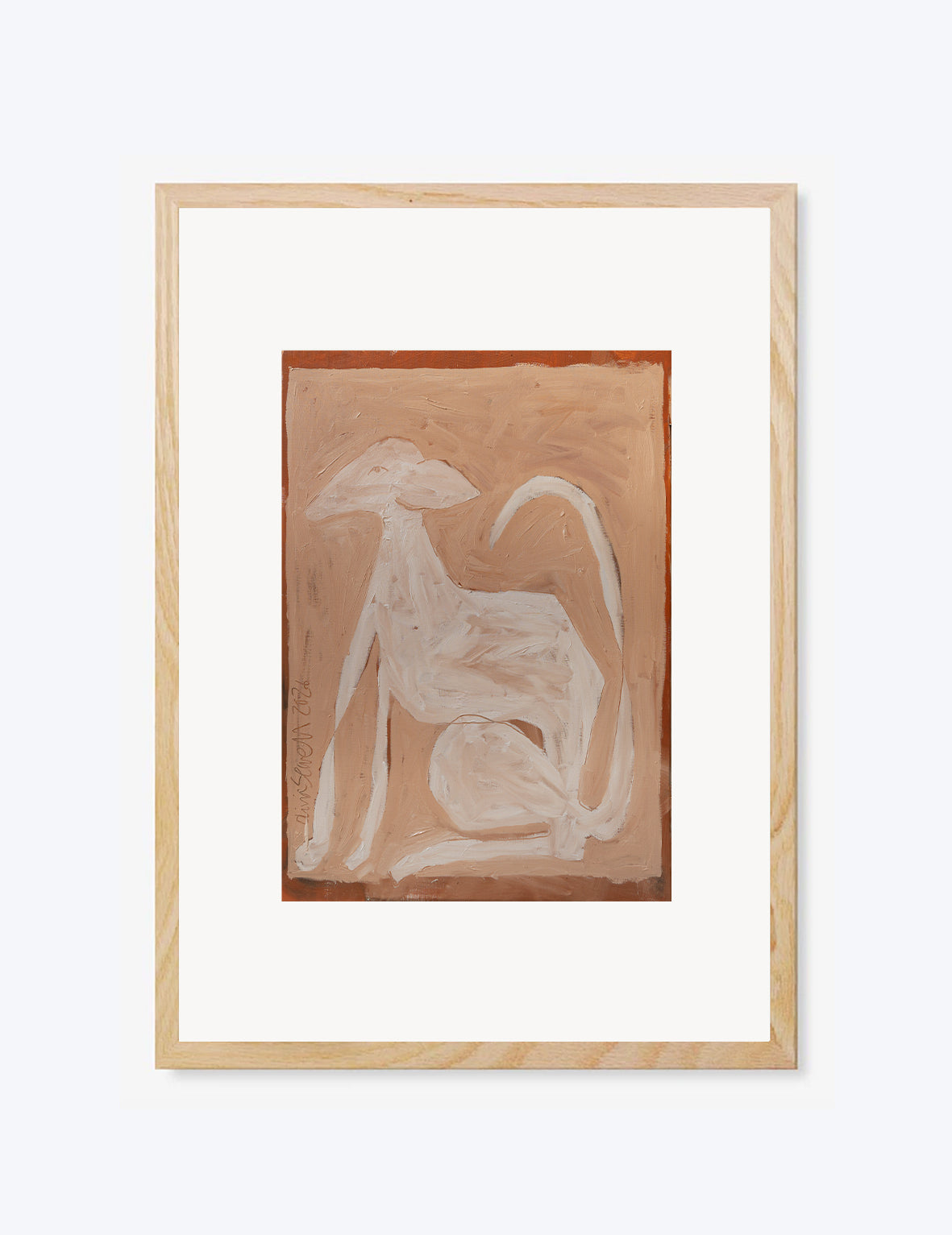 The Pink Whippet Print