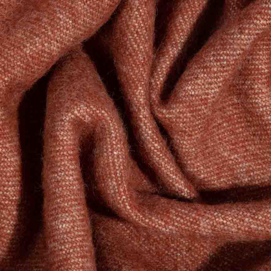The Loft - Pure New Wool Throw - Reversible Brick / Grey
