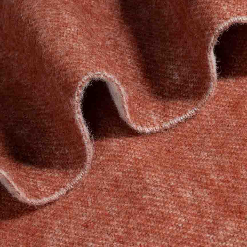 The Loft - Pure New Wool Throw - Reversible Brick / Grey