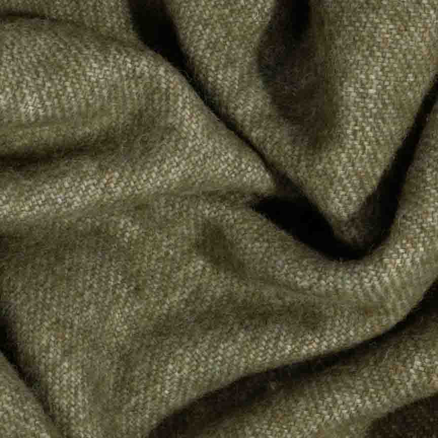 The Loft - Pure New Wool Throw - Reversible Fern / Grey