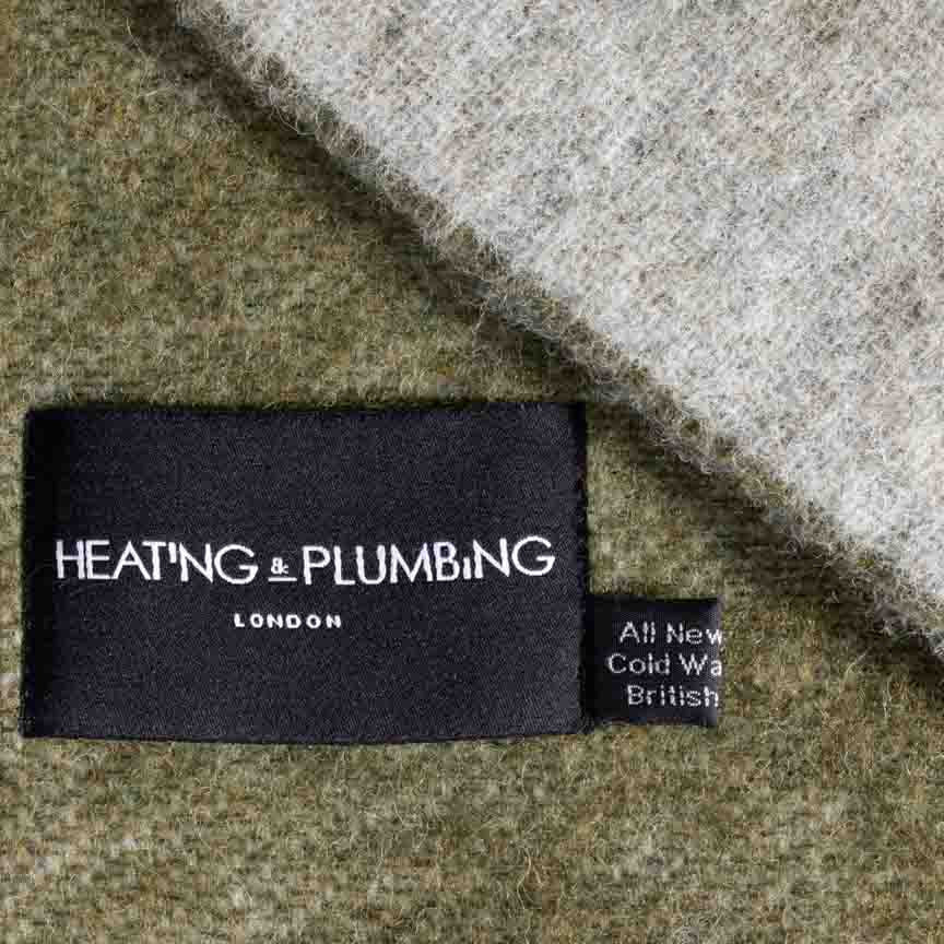 The Loft - Pure New Wool Throw - Reversible Fern / Grey