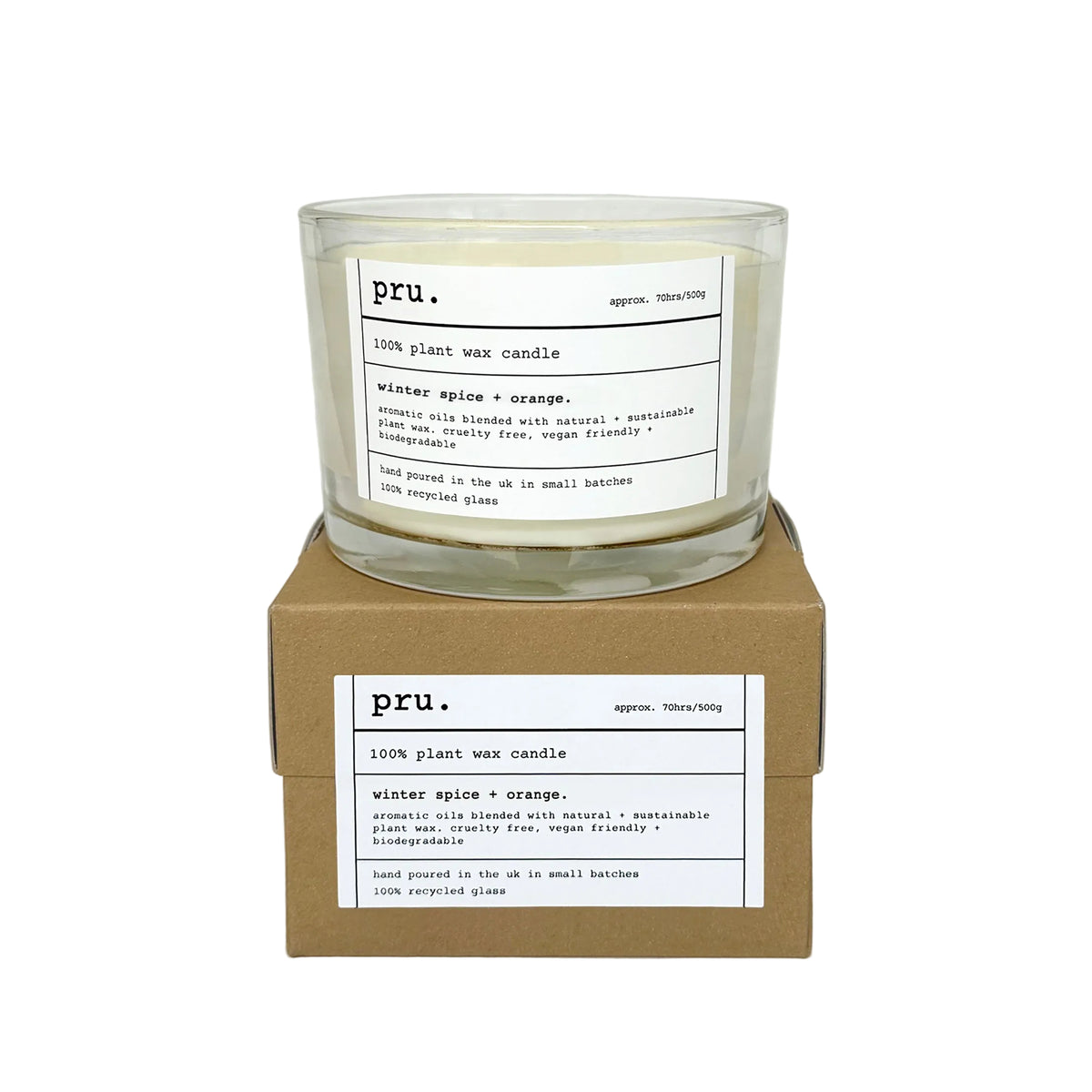 Three Wick Candle - Winter Spice + Orange