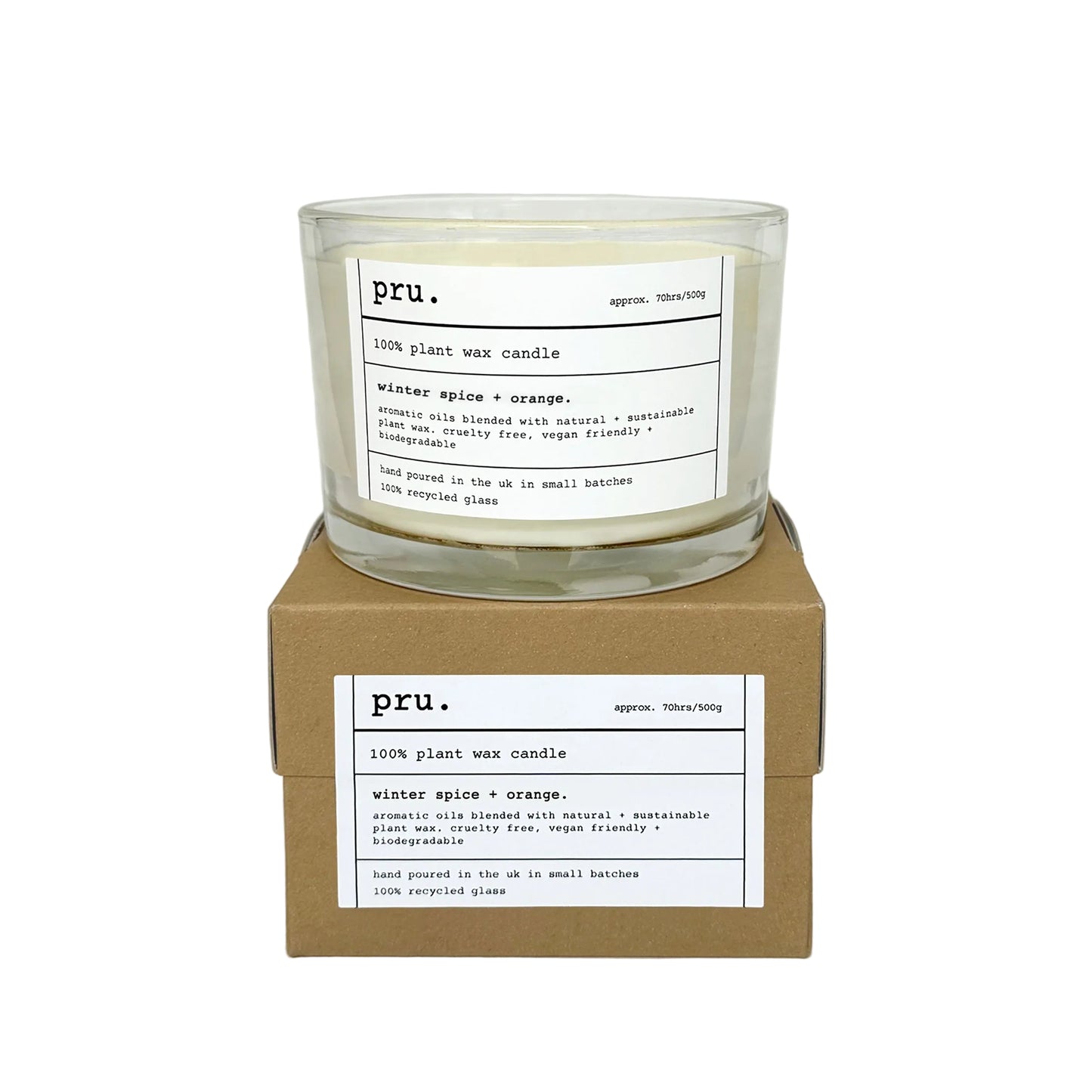 Three Wick Candle - Winter Spice + Orange
