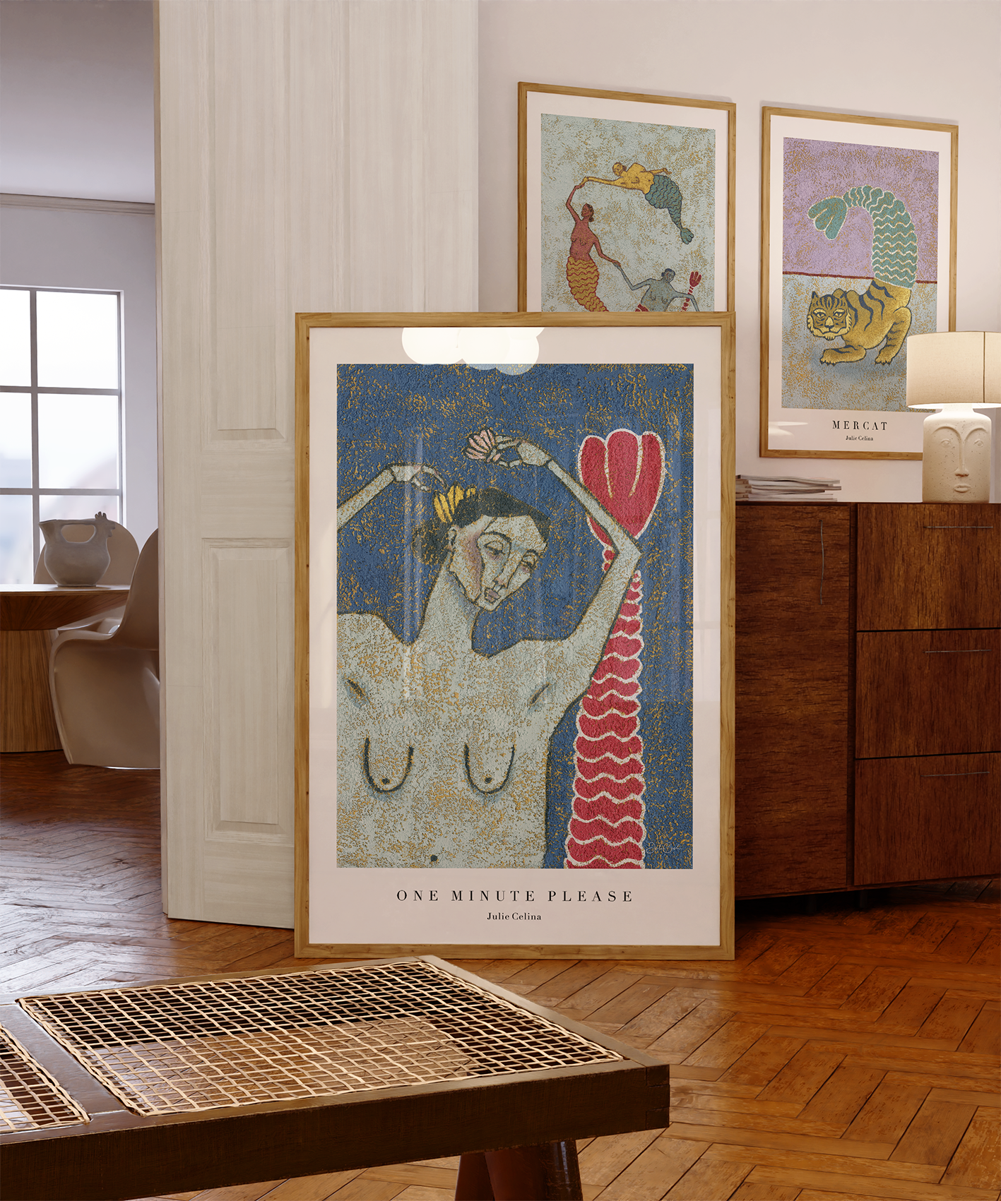 colorful giclée art prints with mermaid themes