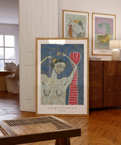 colorful giclée art prints with mermaid themes