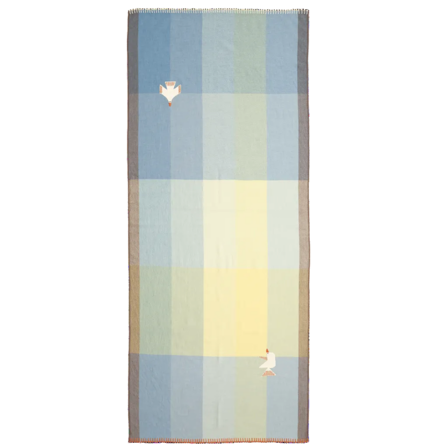 Handwoven Merino Wool Travel Wrap 25" × 70"