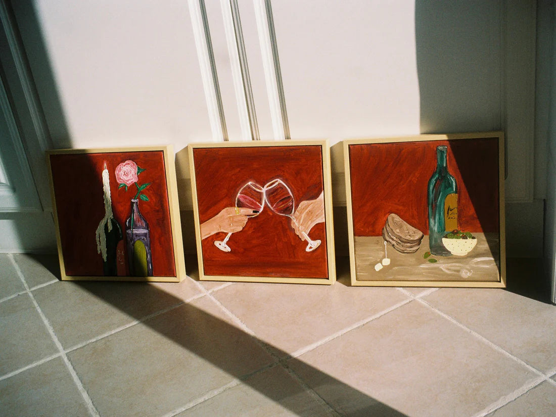 Tinto, azeitonas e romance II Painting