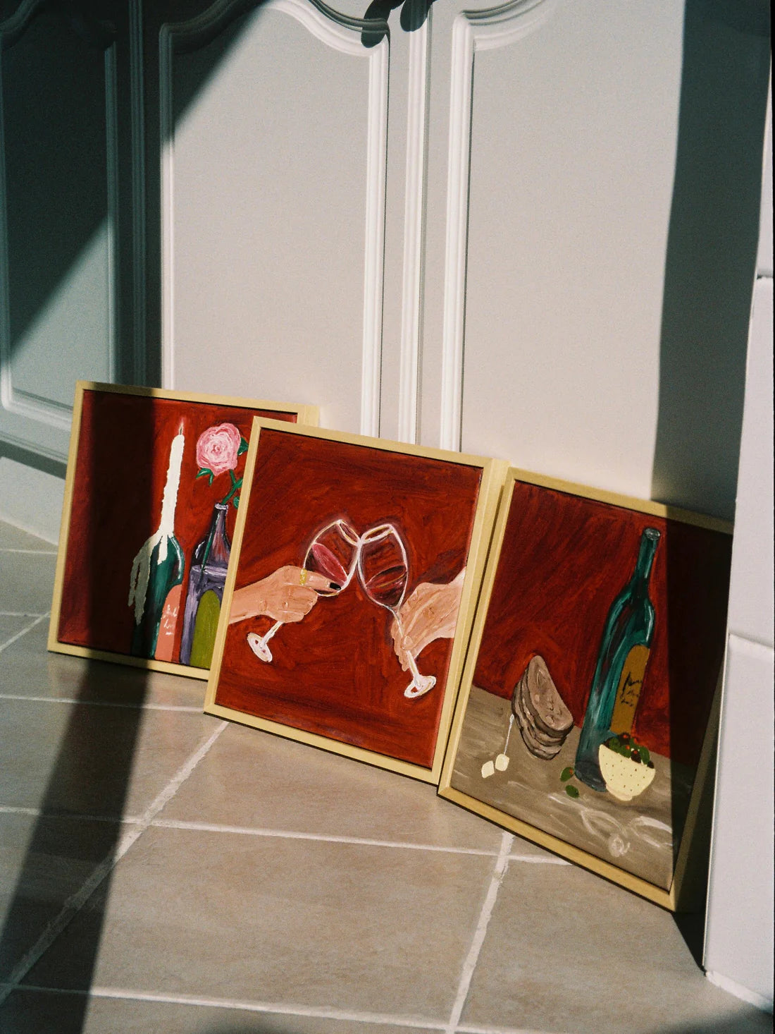 Tinto, azeitonas e romance II Painting