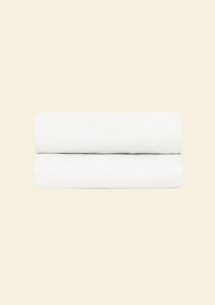 White Cotton Percale Fitted Sheet
