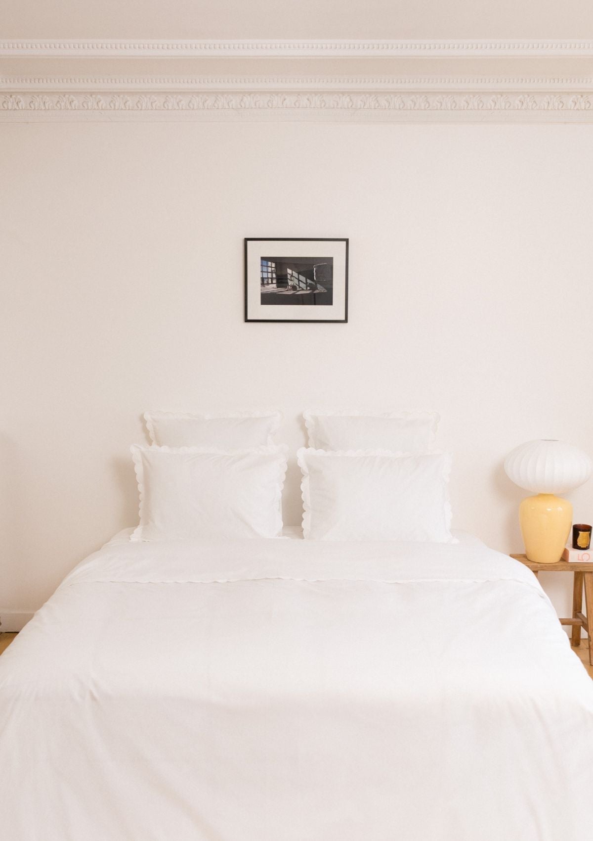 White Cotton Percale Fitted Sheet