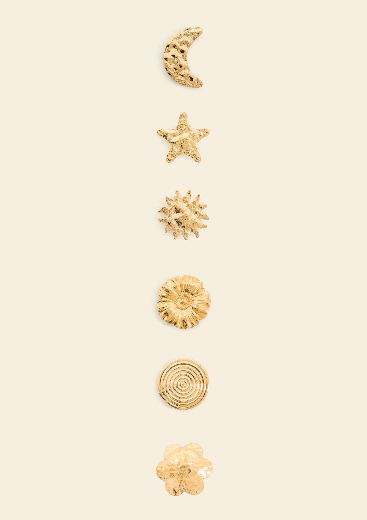 Jewelled Knife Rests In Gold (Set Of 6)