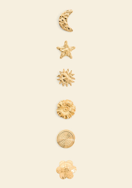 Jewelled Knife Rests In Gold (Set Of 6)