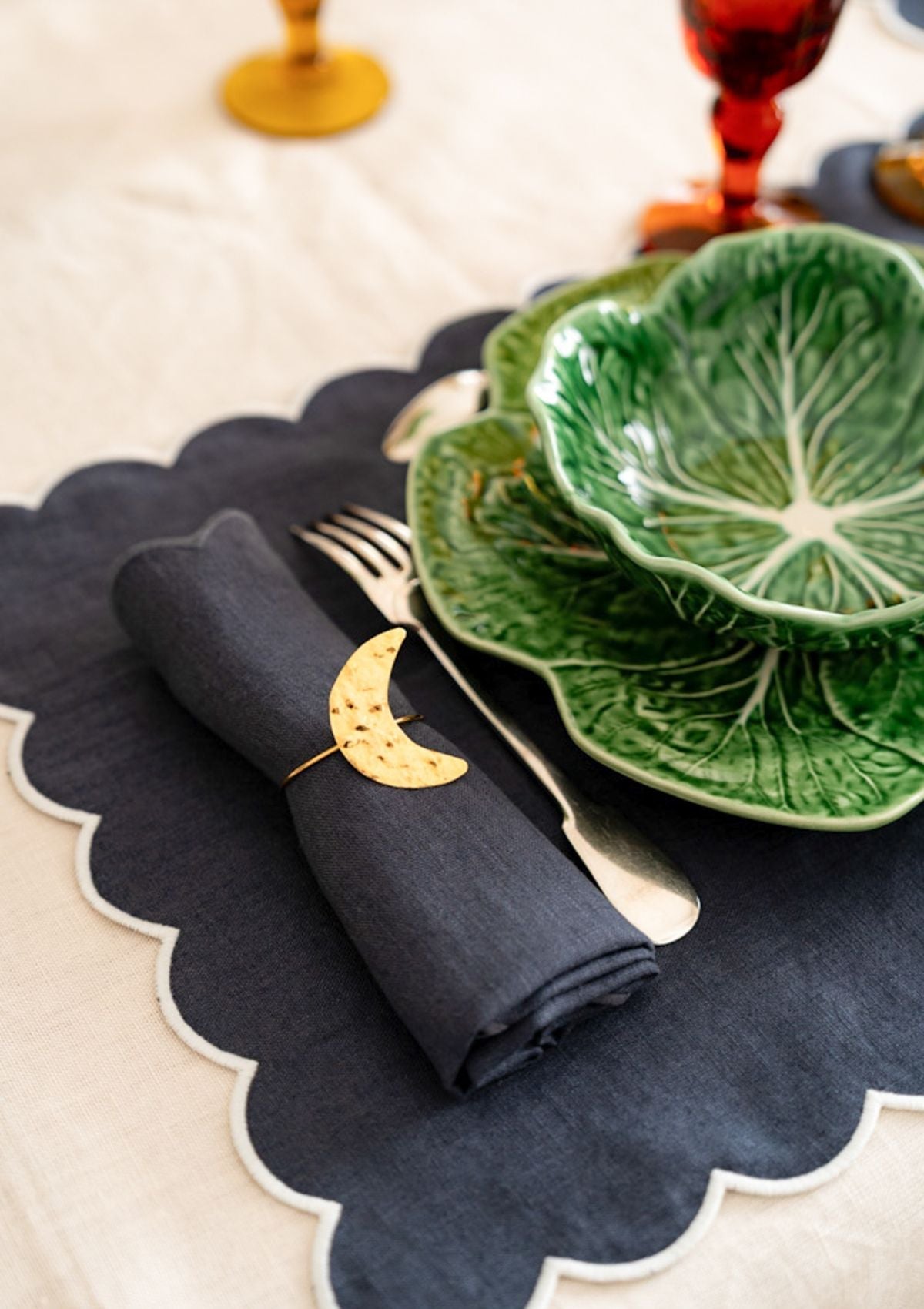 Gold Jewelled Napkin Rings (Set of 6)