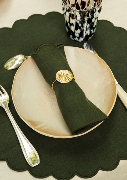 Gold Jewelled Napkin Rings (Set of 6)