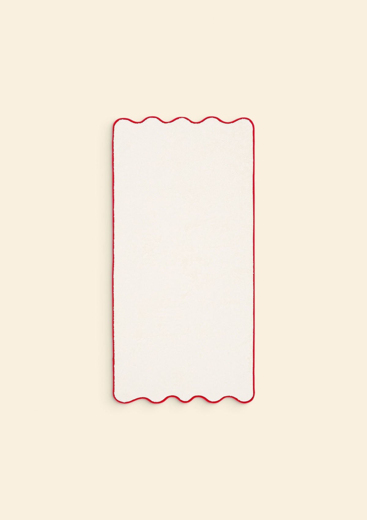 Ivory & Bordeaux Cotton Wavy Hand Towel