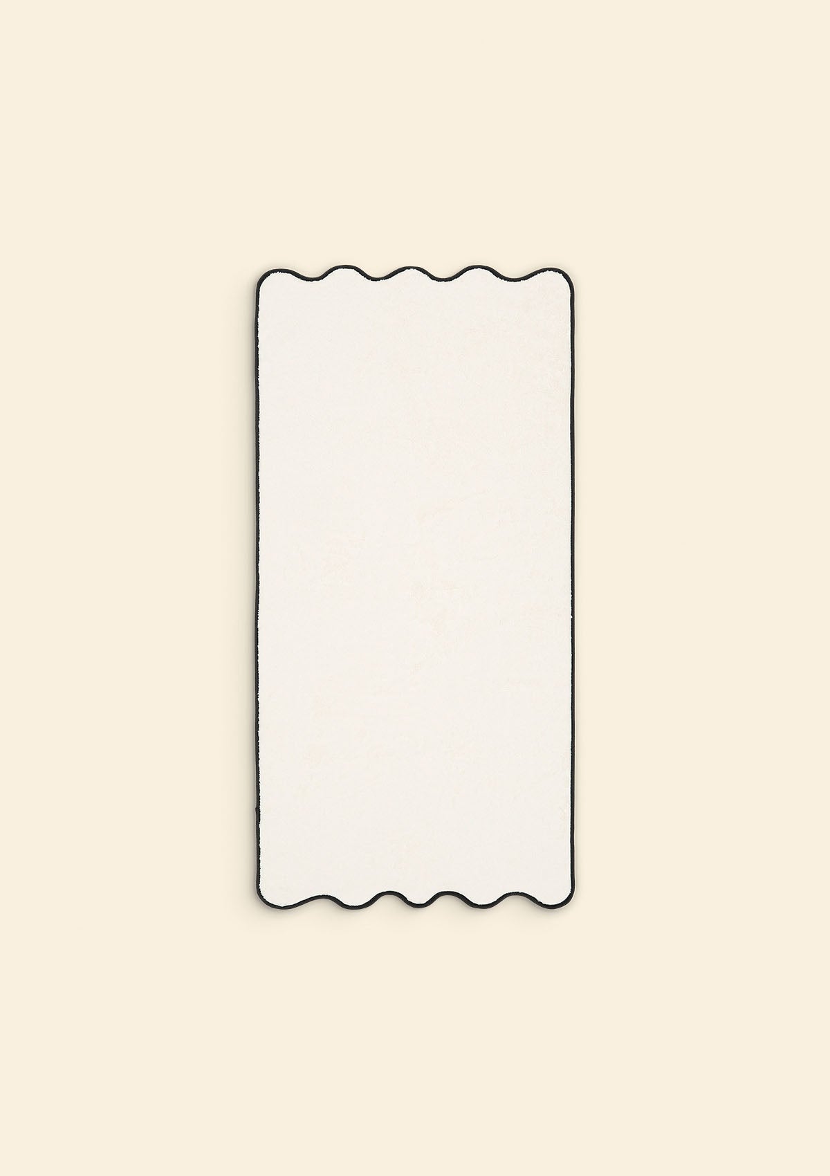 Ivory & Black Cotton Wavy Hand Towel