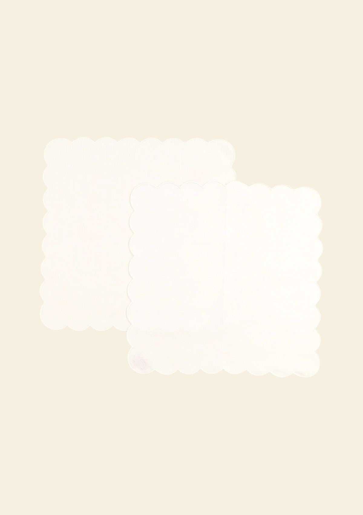 The White Linen Scalloped Napkins (Set of 2)