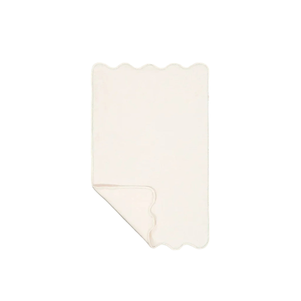 Ivory Cotton Wavy Bath Mat