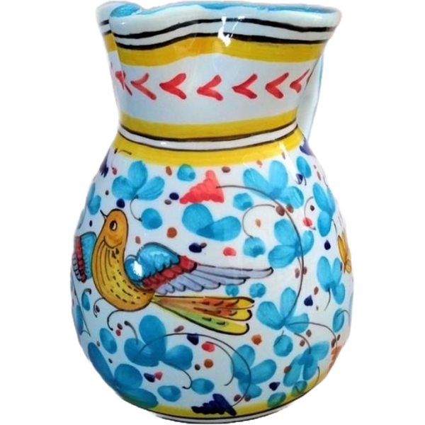 Carafe Bird Flowers Turquoise