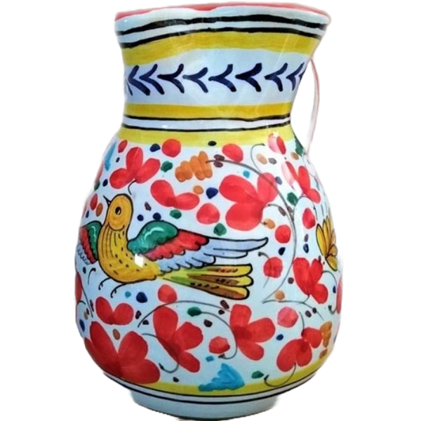 Red Flowers Bird Carafe