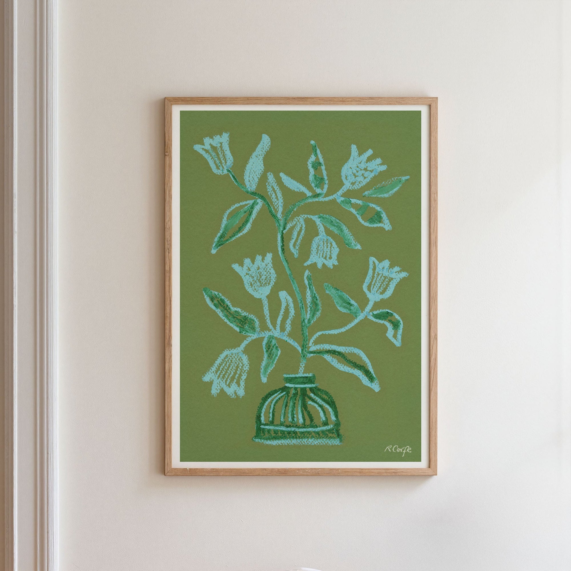 Blue Tulips Art Print